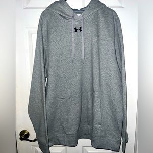 NWT Men’s Under Armour Hustle Fleece Hoodie Grey Size XXL
